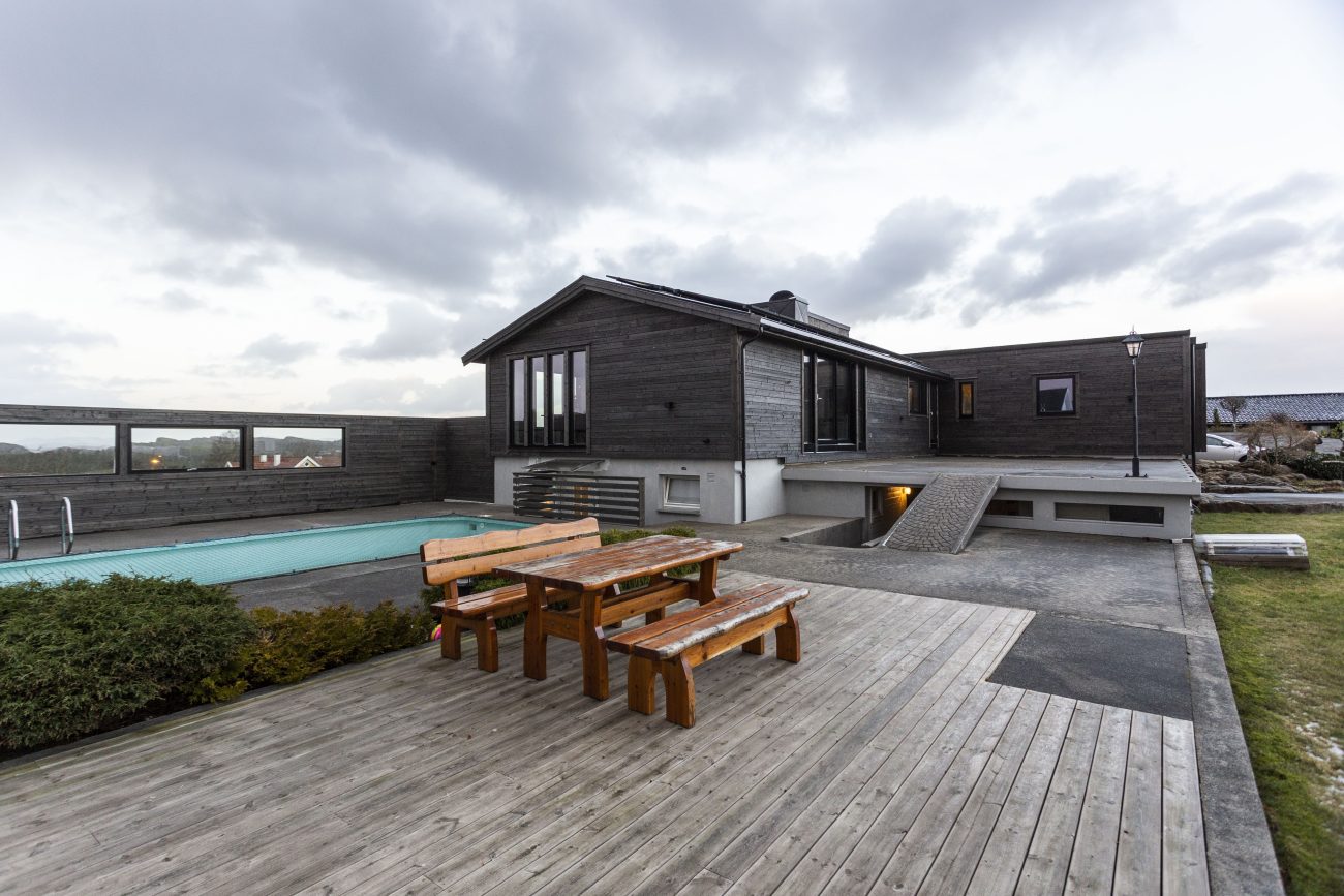 Huset til Eva Linn og John etter rennoveringen.