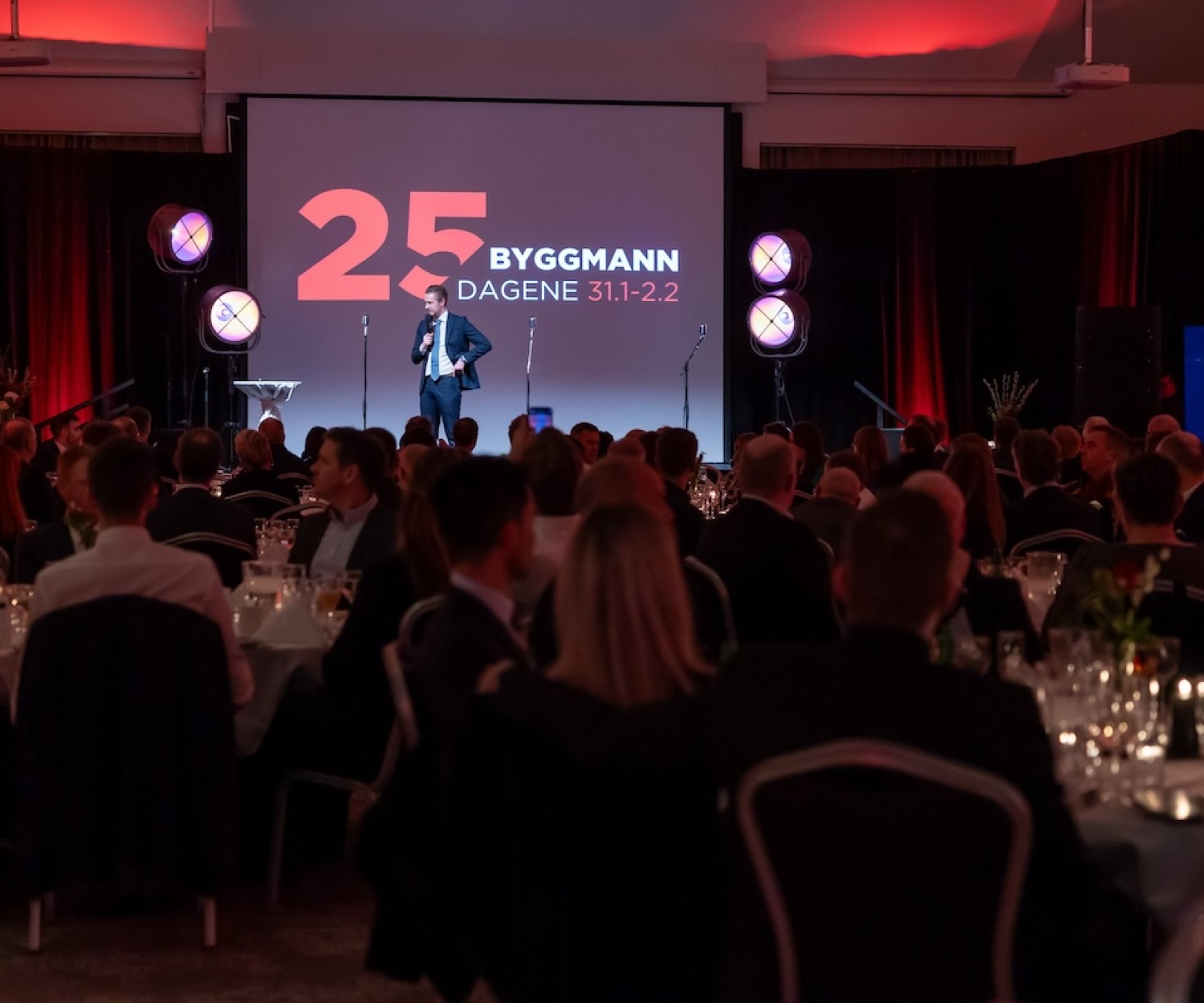 Daniel Blindheim med varm velkomst på Byggmann Dagene's festmiddag