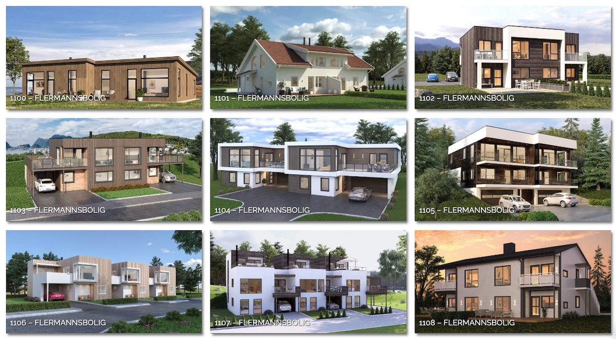 Tomannsboliger og flermannsboliger fra Byggmann